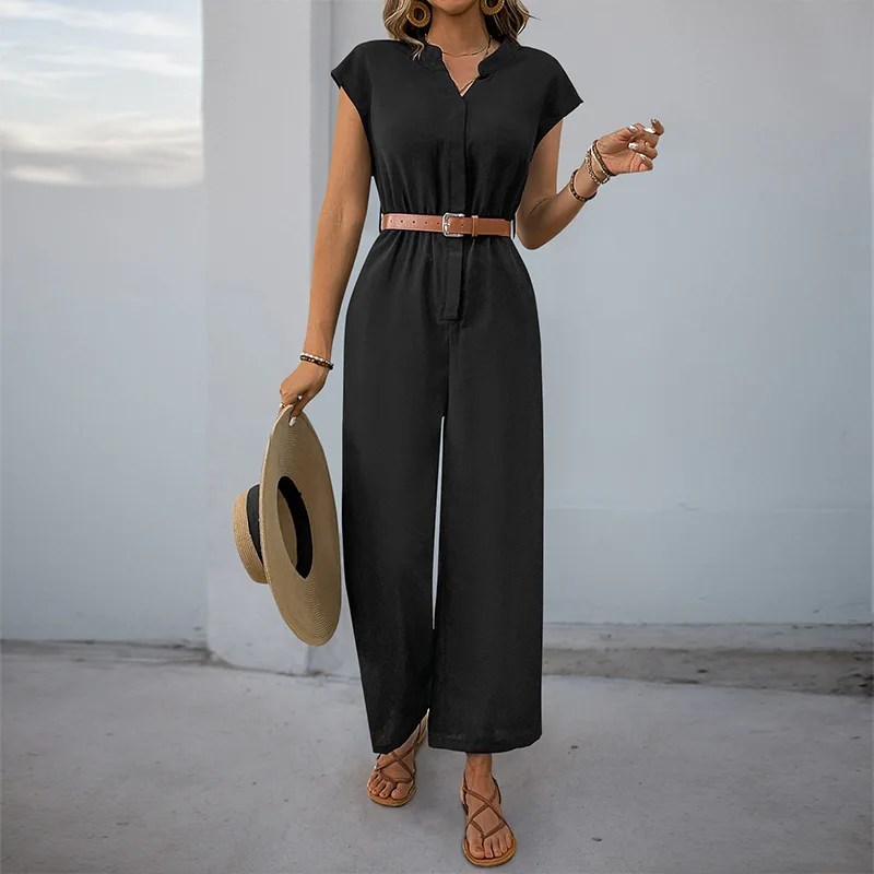 2025 Summer Women's Small Stand-up Collar Commuter Style Solid Color Straight Jumpsuit Women
2025 Summer Women's Small Stand-up Collar Commuter Style Solid Color Straight Jumpsuit Women