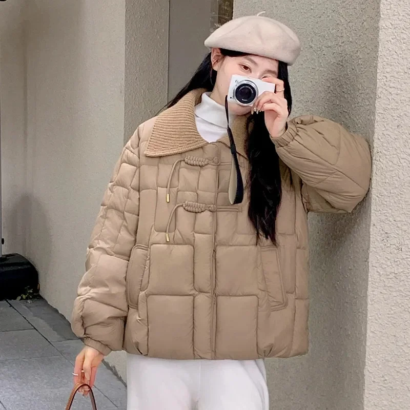 Knitted Collar Winter 2023 New Down Cotton-Padded Jacket Short Slim Casual Fashion Loose Warm Parka Coat Women Clothing
Knitted Collar Winter 2023 New Down Cotton-Padded Jacket Short Slim Casual Fashion Loose Warm Parka Coat Women Clothing