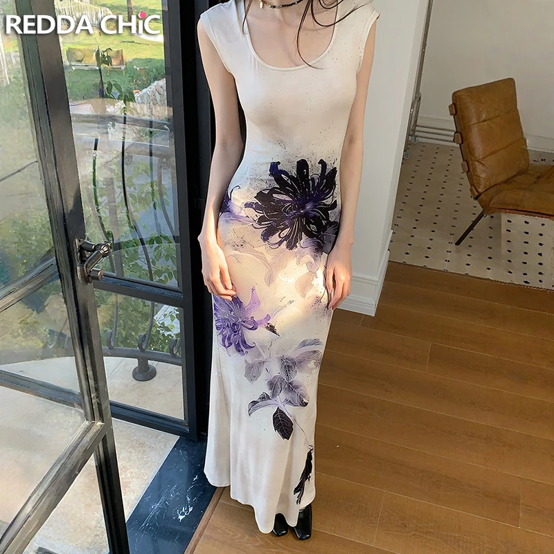 ReddaChic Summer Floral Women's Maxi Dress Elegant Mandala Print Slim Fishtail Scoop Neck Tank Dress Retro Alternative Clothes
ReddaChic Summer Floral Women's Maxi Dress Elegant Mandala Print Slim Fishtail Scoop Neck Tank Dress Retro Alternative Clothes