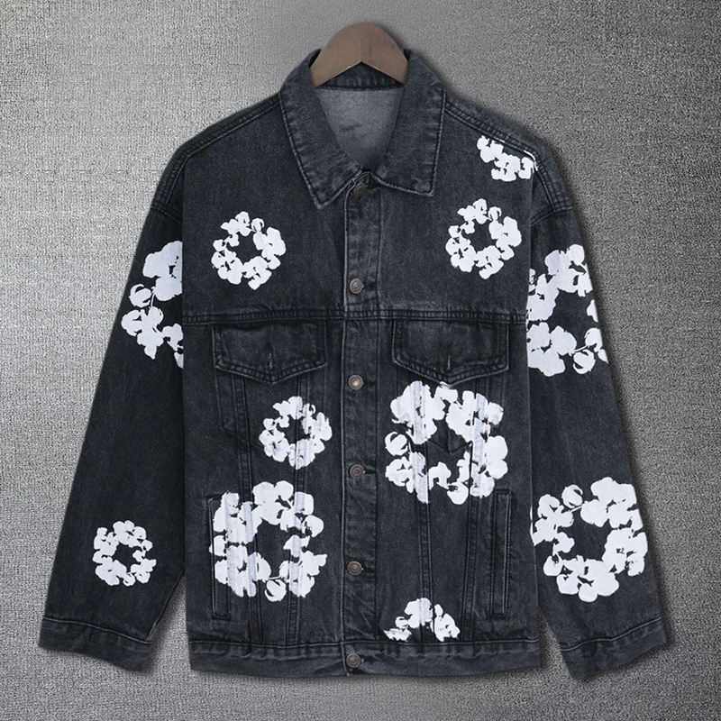 High Street Jacket Tops Hip Hop Print Denim Jacket Fashion Men Button Coat Top Quality Outfit Coat Men Streetwear Jacket Hombre
High Street Jacket Tops Hip Hop Print Denim Jacket Fashion Men Button Coat Top Quality Outfit Coat Men Streetwear Jacket Hombre