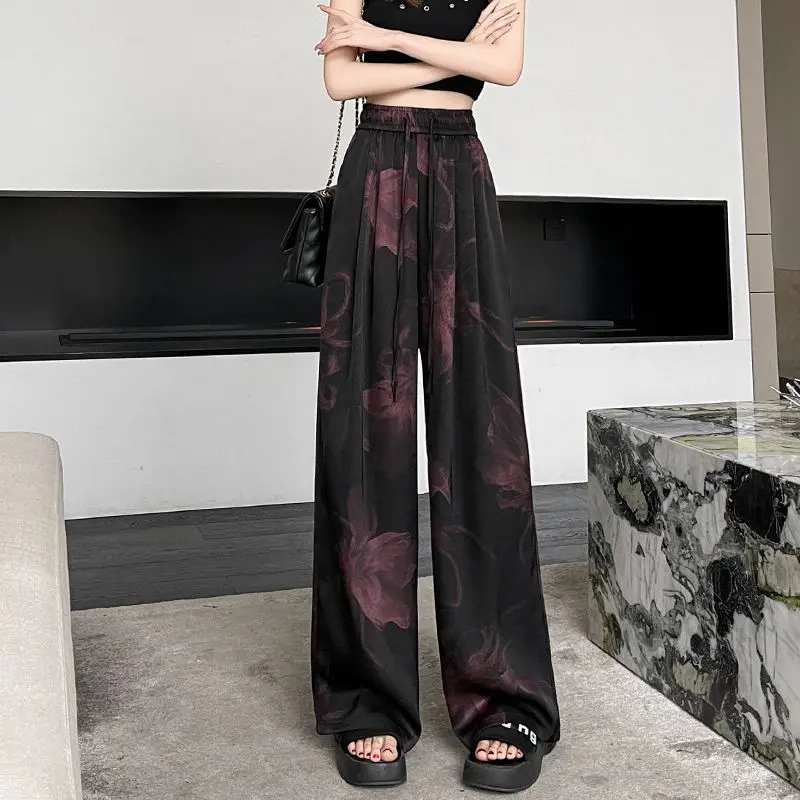 Chinese Style Vintage Ink Painting Wide Leg Pants Women Summer Cool Loose Casual Trousers Slim Fit
Chinese Style Vintage Ink Painting Wide Leg Pants Women Summer Cool Loose Casual Trousers Slim Fit