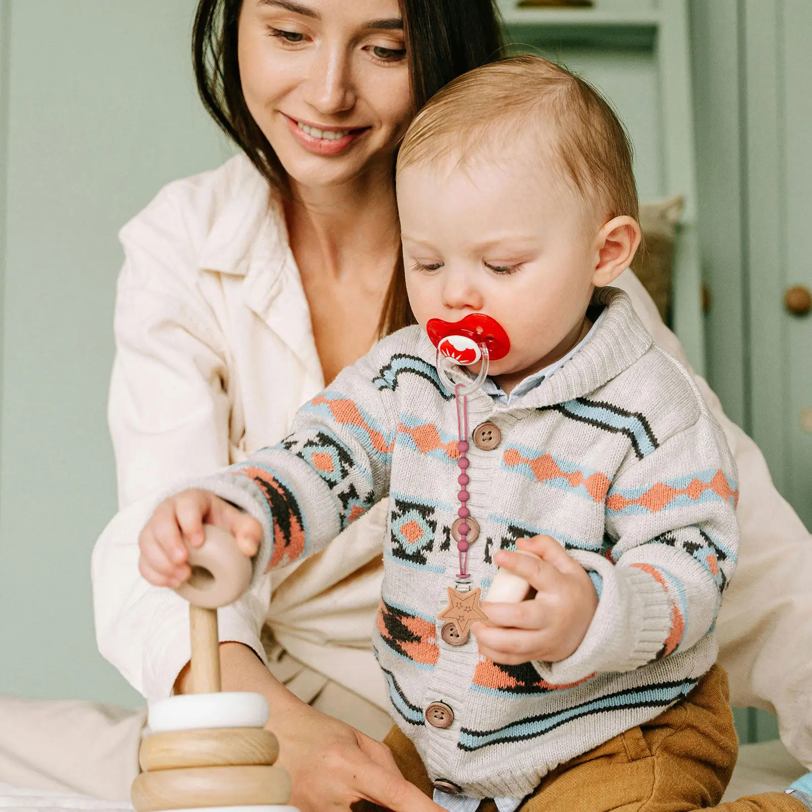 4Pcs Wooden Animal Pacifier Clips Strong DIY Baby Holder Multi-Use Teether Clip Infant Soothing Accessory Infant Pacifier Holder
4Pcs Wooden Animal Pacifier Clips Strong DIY Baby Holder Multi-Use Teether Clip Infant Soothing Accessory Infant Pacifier Holder