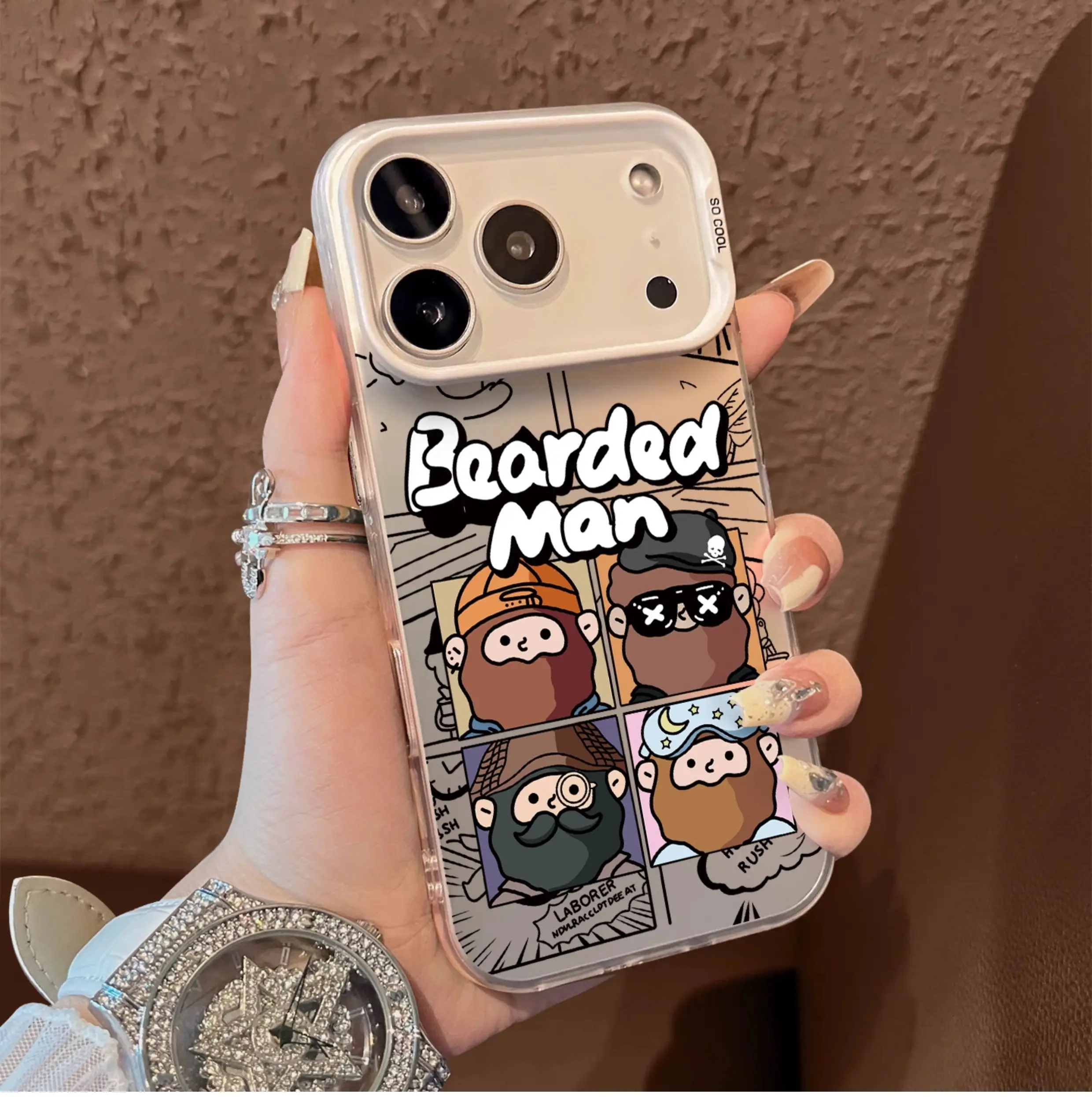 Cool Bearded Uncle Pattern Phone Case For iPhone 17 16 15 14 13 12 11 Pro Max XS XR X SE 16E 16 Plus 17ProMax 17Pro Matte Cover
Cool Bearded Uncle Pattern Phone Case For iPhone 17 16 15 14 13 12 11 Pro Max XS XR X SE 16E 16 Plus 17ProMax 17Pro Matte Cover