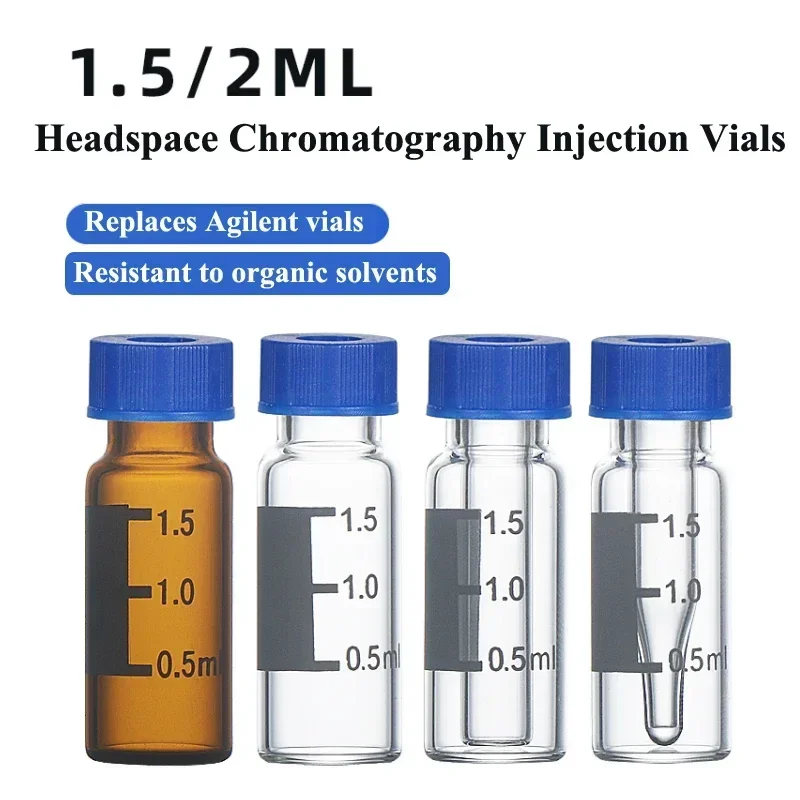 Biosharp 1.5ML/2ML Lab Sample Vials Clear/Brown Glass Reagent Bottle Chromatography Vial with Scale Plastic Lid Screw Cap 100pcs
Biosharp 1.5ML/2ML Lab Sample Vials Clear/Brown Glass Reagent Bottle Chromatography Vial with Scale Plastic Lid Screw Cap 100pcs