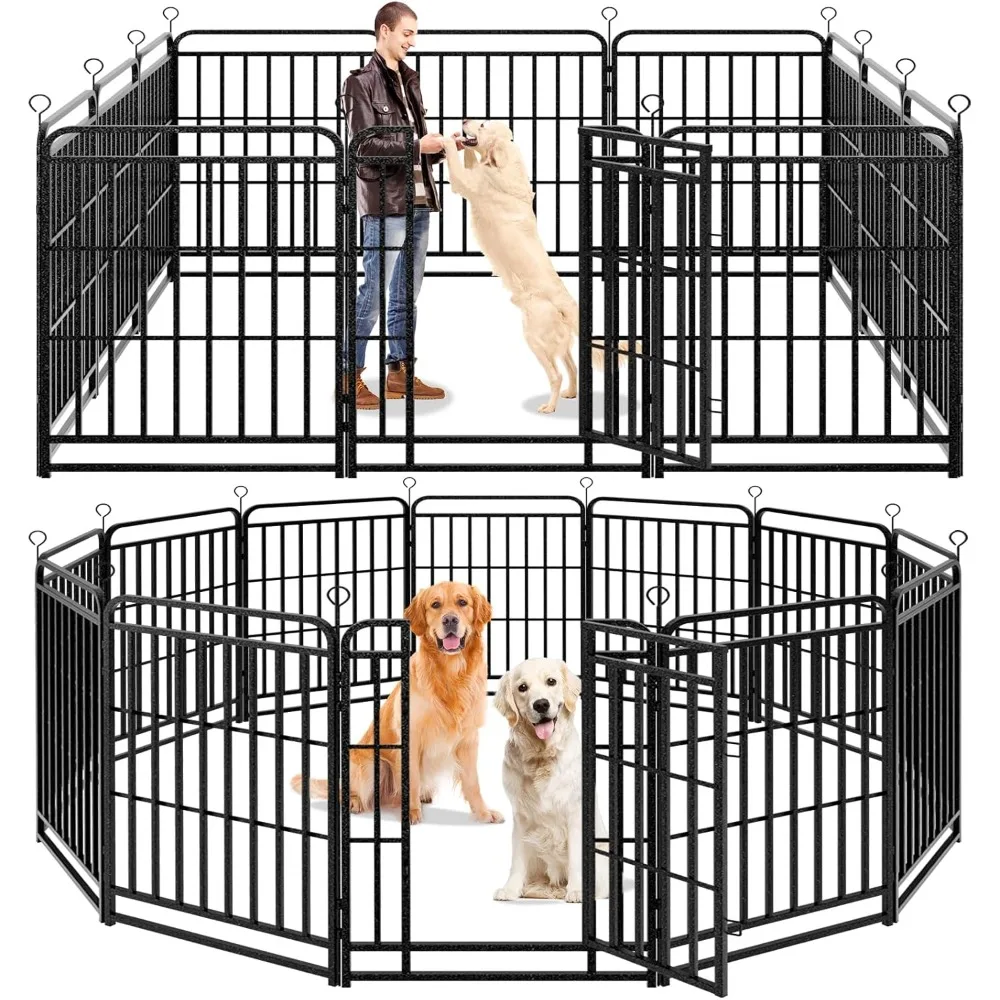 Dog Playpen Outdoor 12 Panels Heavy Duty Dog Fence 40" Height with Thick Pipe Anti-Rust with Doors Portable for RV Camping Yard,
Dog Playpen Outdoor 12 Panels Heavy Duty Dog Fence 40" Height with Thick Pipe Anti-Rust with Doors Portable for RV Camping Yard,