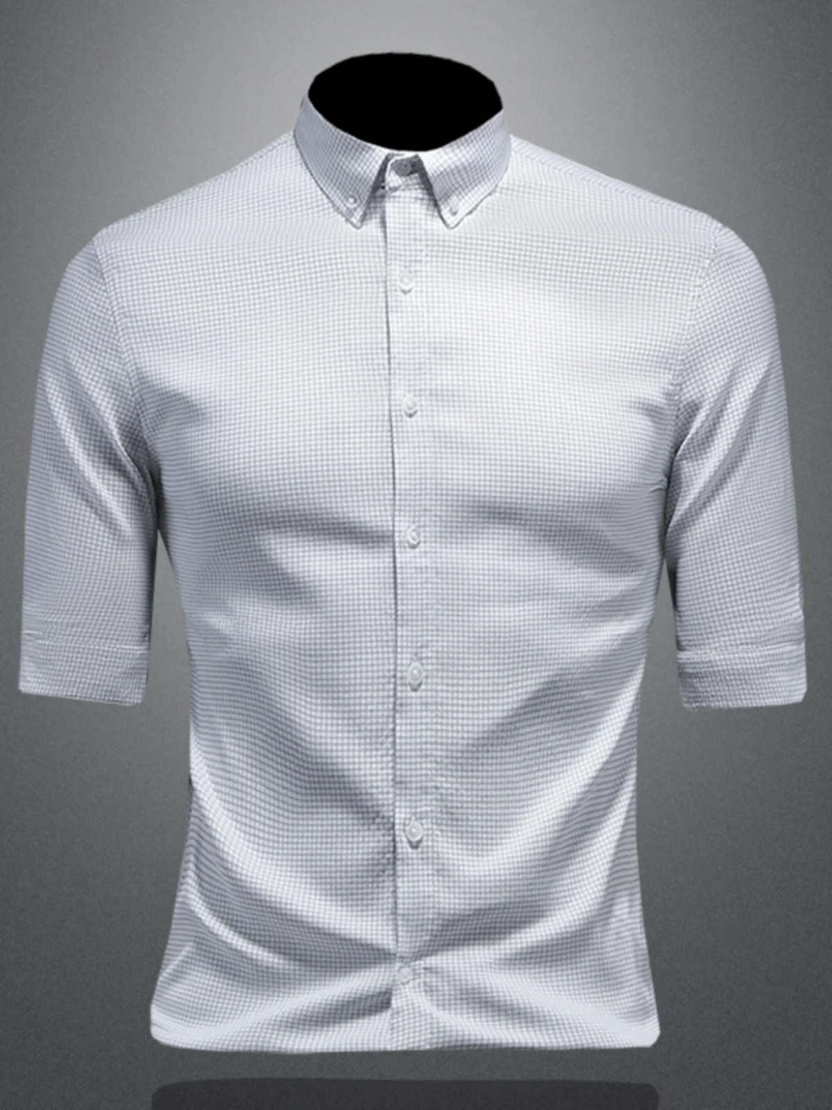 Slim Fit Men's irt ort Sve Busin Casual Breathable Polyester Fiber Summer New Sle Faion Urban Sle Cheered P...
Slim Fit Men's irt ort Sve Busin Casual Breathable Polyester Fiber Summer New Sle Faion Urban Sle Cheered P...