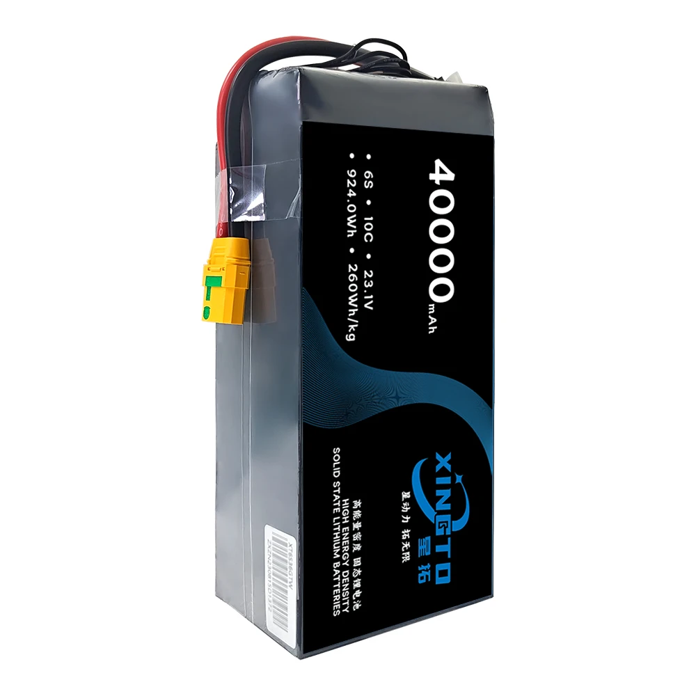 XINGTO Top Selling Original 6S 40000mah 23.1V 260Wh/kg 10C Battery Pack Rechargeable Smart Drone Battery for Large VTOL Drone
XINGTO Top Selling Original 6S 40000mah 23.1V 260Wh/kg 10C Battery Pack Rechargeable Smart Drone Battery for Large VTOL Drone