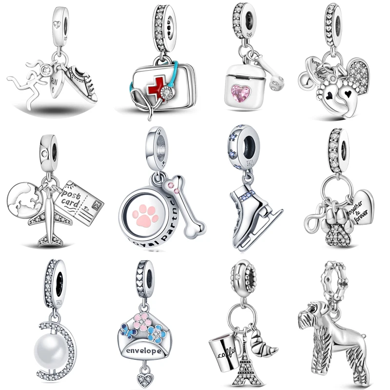 New 925 Silver Headphones Airplane Coffee Bones Dog Pet Charms Beads Fit Original Bracelet DIY Fine Jewelry Anniversary Gifts
New 925 Silver Headphones Airplane Coffee Bones Dog Pet Charms Beads Fit Original Bracelet DIY Fine Jewelry Anniversary Gifts
