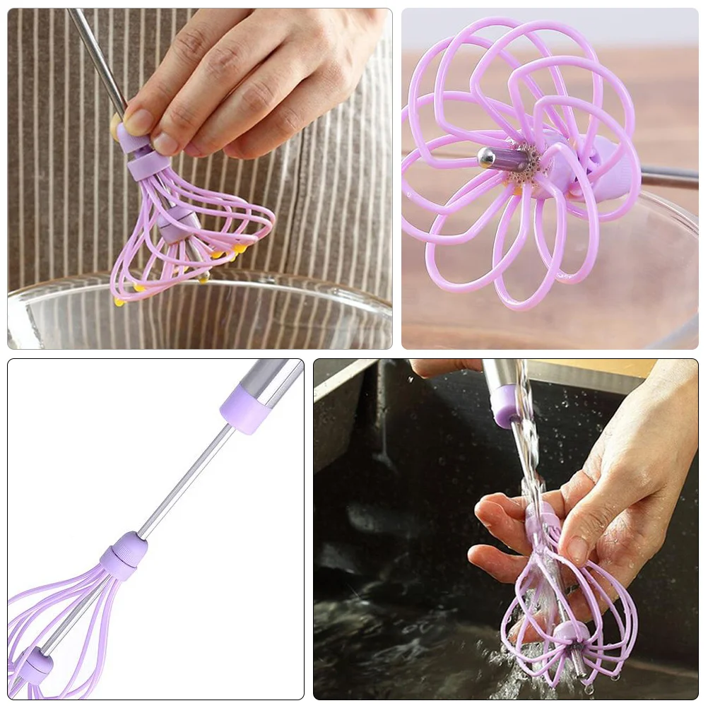 Egg Whisk Purple Manual Beater For Baking Cooking Dishwasher Safe Non-Stick Kitchen Utensil Eggs Butter Batter Chocolate Mixer
Egg Whisk Purple Manual Beater For Baking Cooking Dishwasher Safe Non-Stick Kitchen Utensil Eggs Butter Batter Chocolate Mixer
