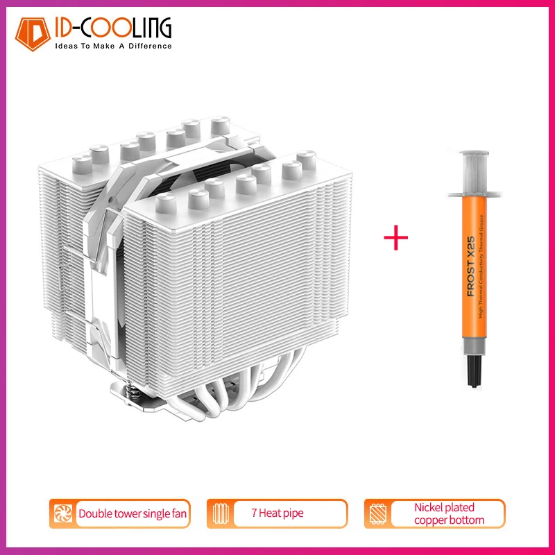 ID COOLING SE-207-XT-SLIM Double Tower Single Fan 7 Heat Pipe CPU Cooler For LGA1700/1200/115X/2011 AM4 Processor Air Cooler
ID COOLING SE-207-XT-SLIM Double Tower Single Fan 7 Heat Pipe CPU Cooler For LGA1700/1200/115X/2011 AM4 Processor Air Cooler