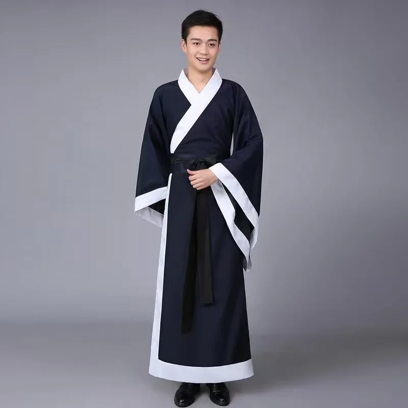 Vintage Wuxia Hanfu for Men Traditional Chinese Long Straight Robe Ancient Scholar Student Costume Graduation Stage Cosplay Suit
Vintage Wuxia Hanfu for Men Traditional Chinese Long Straight Robe Ancient Scholar Student Costume Graduation Stage Cosplay Suit