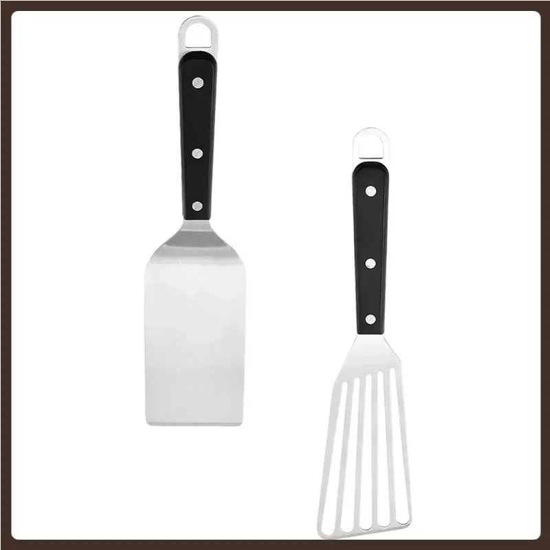 2 Pcs Stainless Steel Frying Spatula Slotted Pan Kitchen Tool Steak Turner Multi Functional Home BBQ Teppanyaki Pizza
2 Pcs Stainless Steel Frying Spatula Slotted Pan Kitchen Tool Steak Turner Multi Functional Home BBQ Teppanyaki Pizza