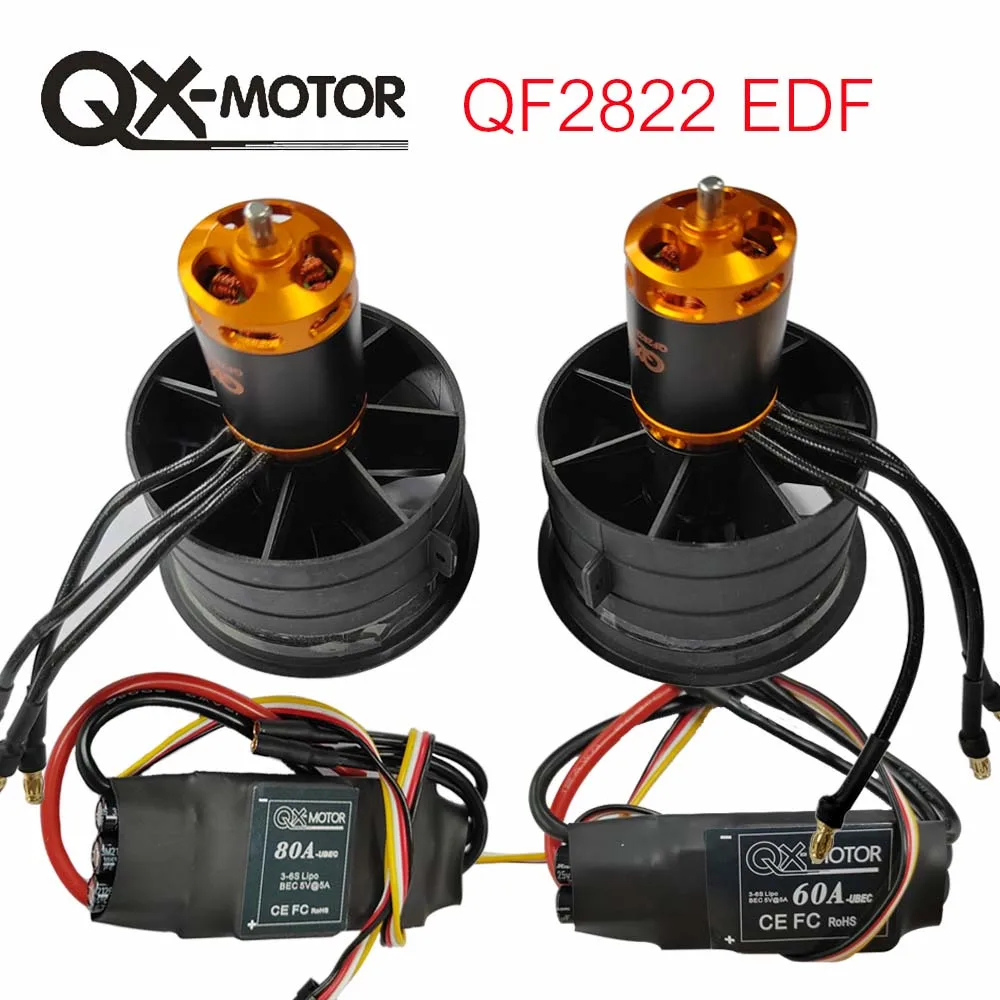 QX-Motor 64MM 12 Blades EDF QF2822 2100KV 2300KV 3300KV 4300KV Brushless Motor with 60A / 80A ESC For Fms Freewing RC Airplane
QX-Motor 64MM 12 Blades EDF QF2822 2100KV 2300KV 3300KV 4300KV Brushless Motor with 60A / 80A ESC For Fms Freewing RC Airplane
