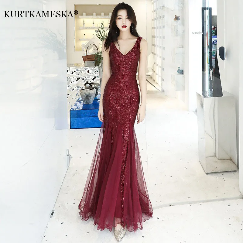 Elegant Fashionable Evening Gown Guest Prom Long Party Dresses for Women Sexy V Neck Backless Summer Wedding Sequin Maxi Dress
Elegant Fashionable Evening Gown Guest Prom Long Party Dresses for Women Sexy V Neck Backless Summer Wedding Sequin Maxi Dress