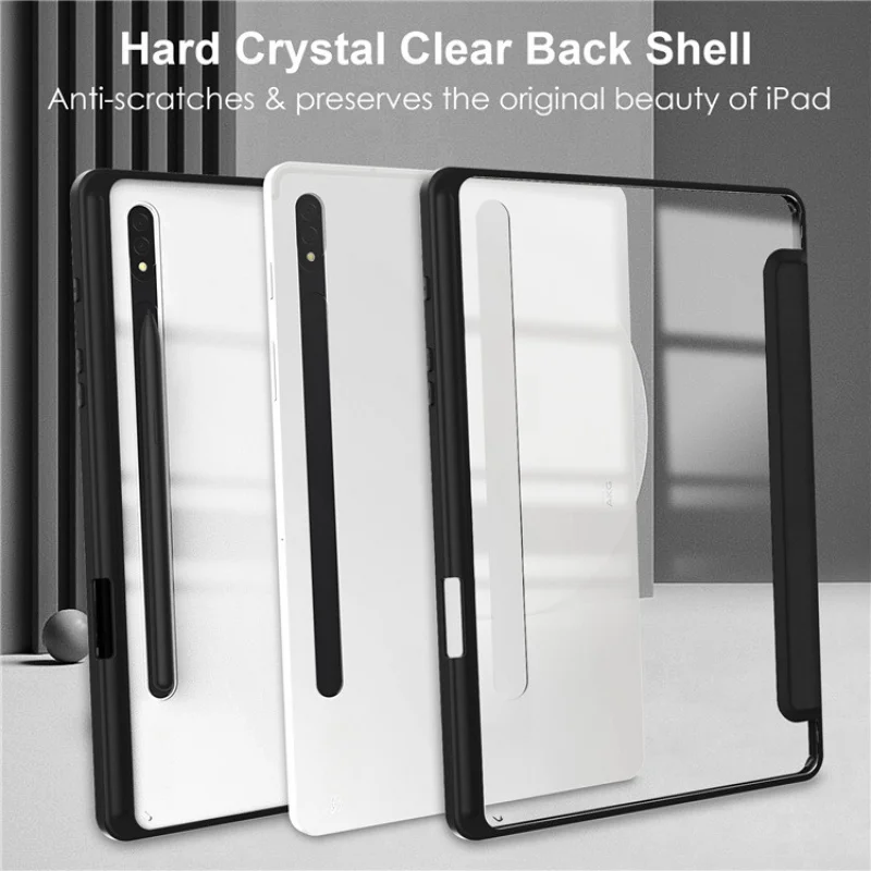 Clear Hybrid Case for Samsung Tab S7/S8/S9 FE, Transparent PC Back with Soft TPU Bumper, Shockproof Cover
Clear Hybrid Case for Samsung Tab S7/S8/S9 FE, Transparent PC Back with Soft TPU Bumper, Shockproof Cover