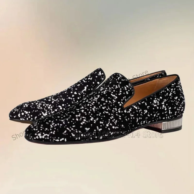 Silver Sequins Decor Black Square Toe Loafers Fashion Slip On Men Shoes Luxurious Handmade Party Banquet Wedding Men Dress Shoes
Silver Sequins Decor Black Square Toe Loafers Fashion Slip On Men Shoes Luxurious Handmade Party Banquet Wedding Men Dress Shoes