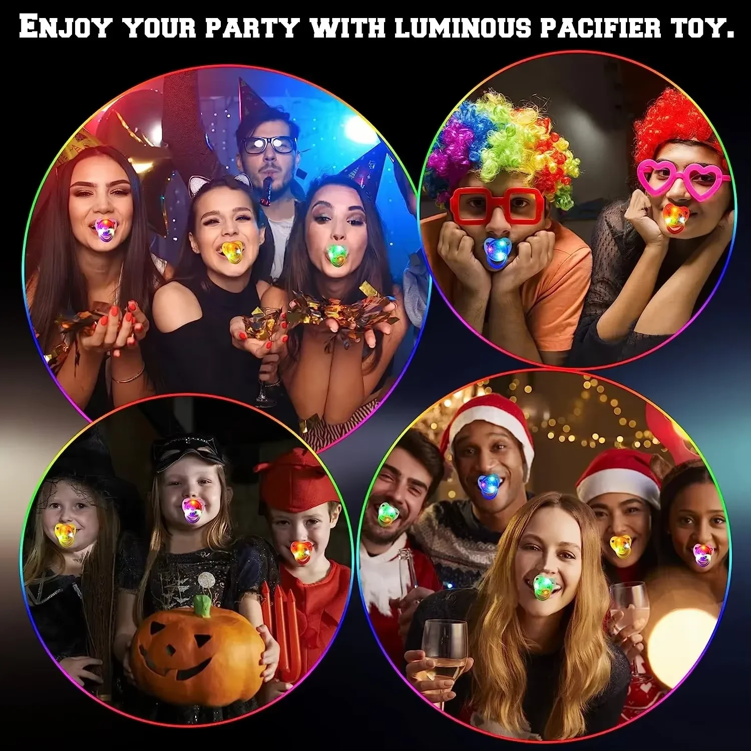20/100/500Pcs LED Pacificer Light Up Pacifier Necklace Flashing Pacifier Whistle LED Rave Glowing Pacificer In The Dark Party
20/100/500Pcs LED Pacificer Light Up Pacifier Necklace Flashing Pacifier Whistle LED Rave Glowing Pacificer In The Dark Party