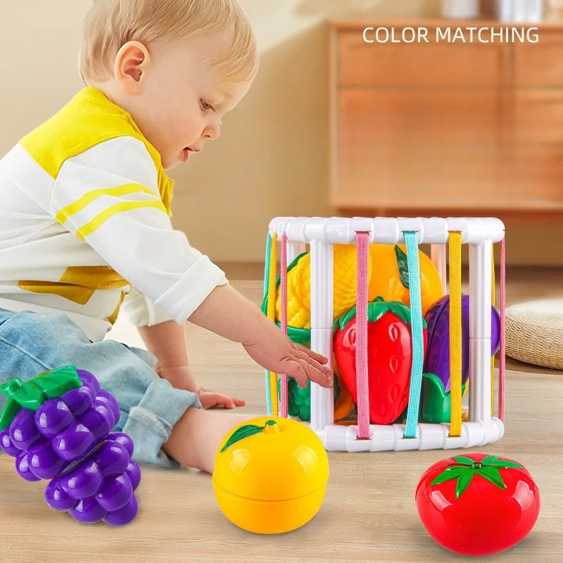 Развивающая игрушка Монтессори 2-в-1: сортировка фруктов, сенсорное обучение, красочные блоки для малышей и младенцев
Развивающая игрушка Монтессори 2-в-1: сортировка фруктов, сенсорное обучение, красочные блоки для малышей и младенцев