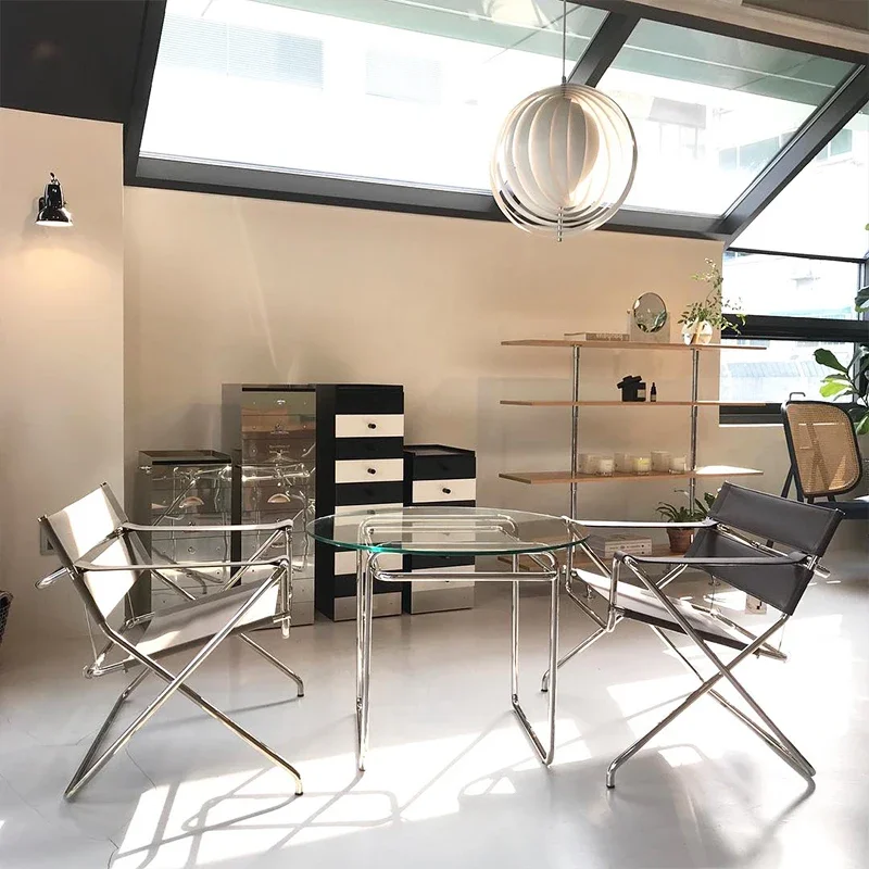 Nordic Antique Side Table Modern Minimalist Ins Tempered Glass round Table
Nordic Antique Side Table Modern Minimalist Ins Tempered Glass round Table