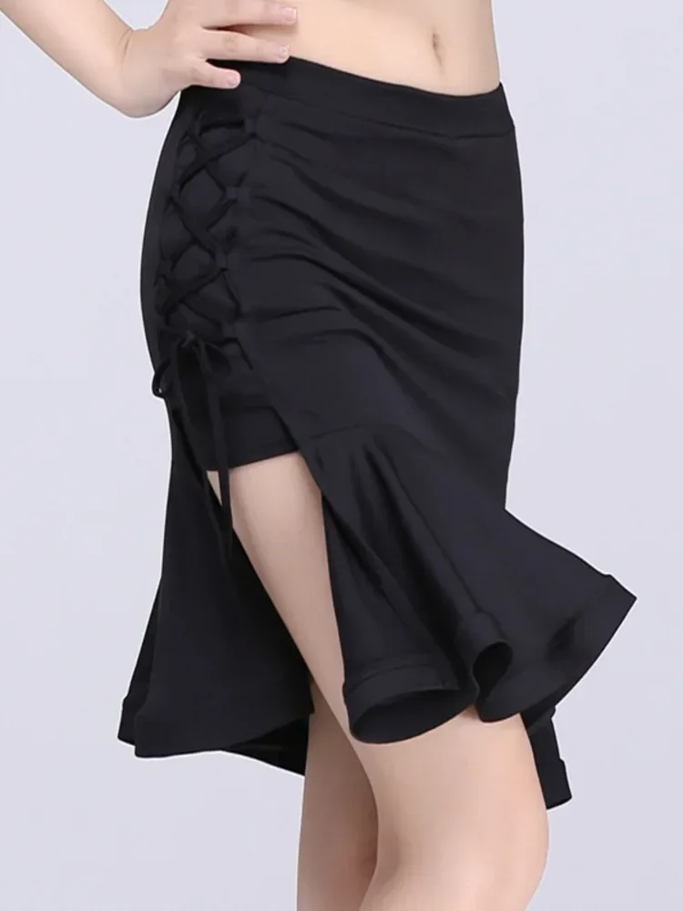 High Waist Latin Dance Practice Split Skirts Women Waltz Costume Classical Solid Color Competition Line Jazz Drawstring Skirt
High Waist Latin Dance Practice Split Skirts Women Waltz Costume Classical Solid Color Competition Line Jazz Drawstring Skirt