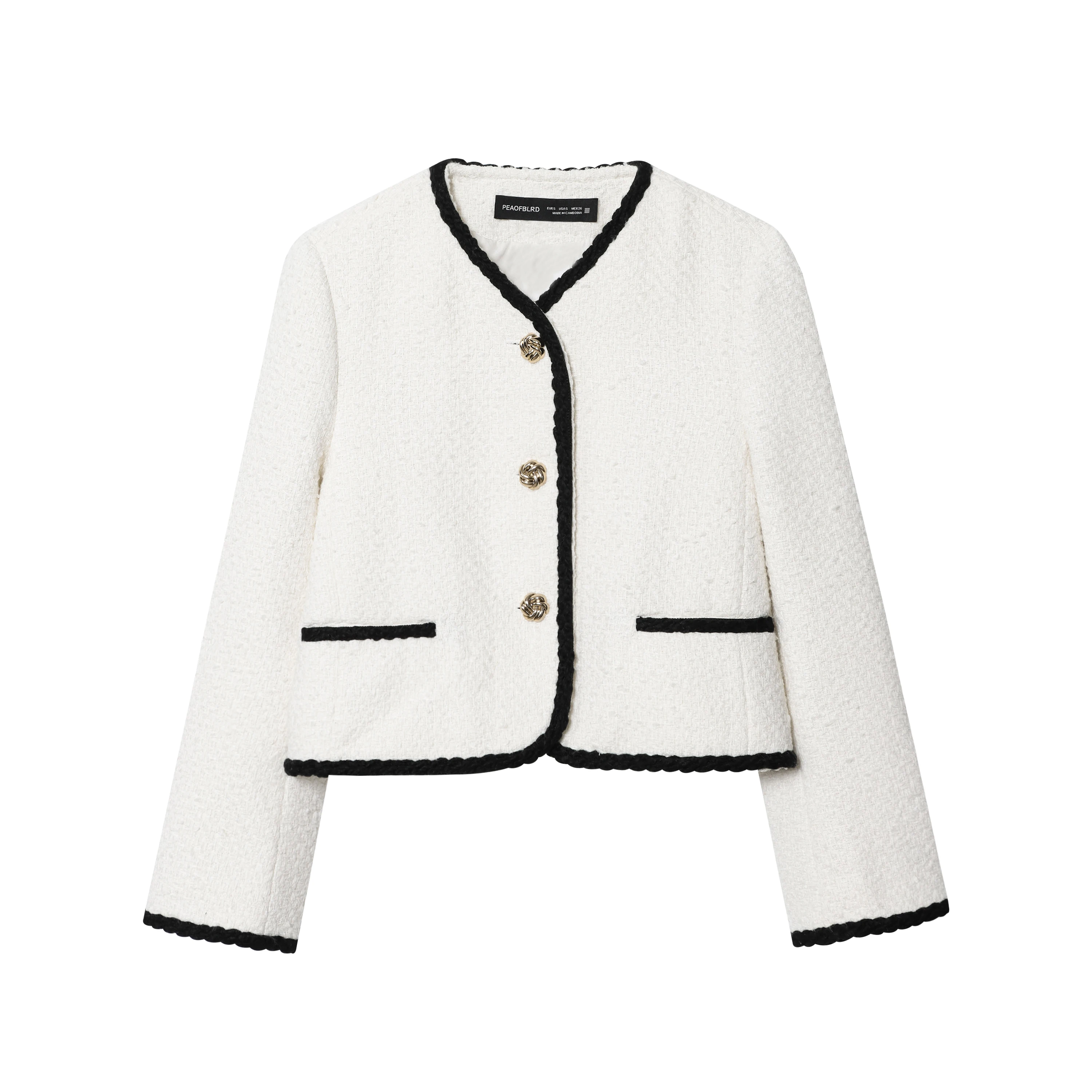 Ladies' autumn new product simple and versatile casual and fashionable temperament small fragrance style bordered fleece jacket
Ladies' autumn new product simple and versatile casual and fashionable temperament small fragrance style bordered fleece jacket