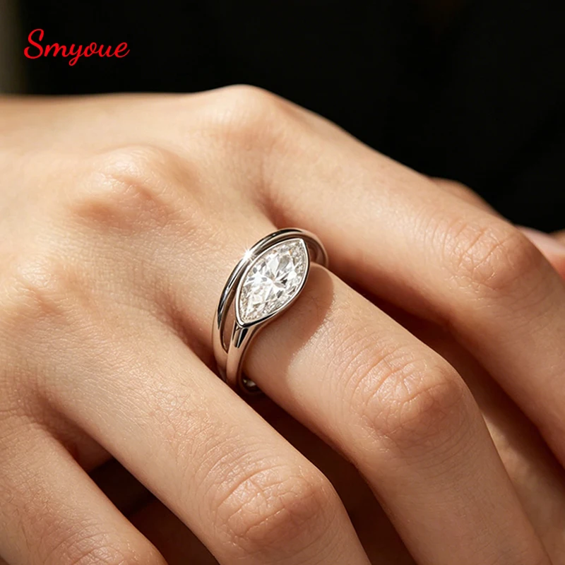 Smyoue 1/2CT Marquise Cut Moissanite Rings for Women Simple Wedding Band Real S925 Sterling Silver Fine Jewelry Gifts Wholesale
Smyoue 1/2CT Marquise Cut Moissanite Rings for Women Simple Wedding Band Real S925 Sterling Silver Fine Jewelry Gifts Wholesale