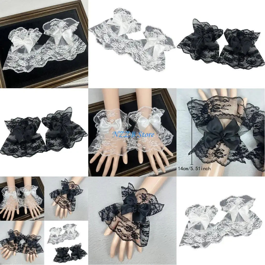 T21F Lace Bowknot Faux Sleeves Decorative Cuffs Sleeves Blouse Sweater Cuffs Extension
T21F Lace Bowknot Faux Sleeves Decorative Cuffs Sleeves Blouse Sweater Cuffs Extension