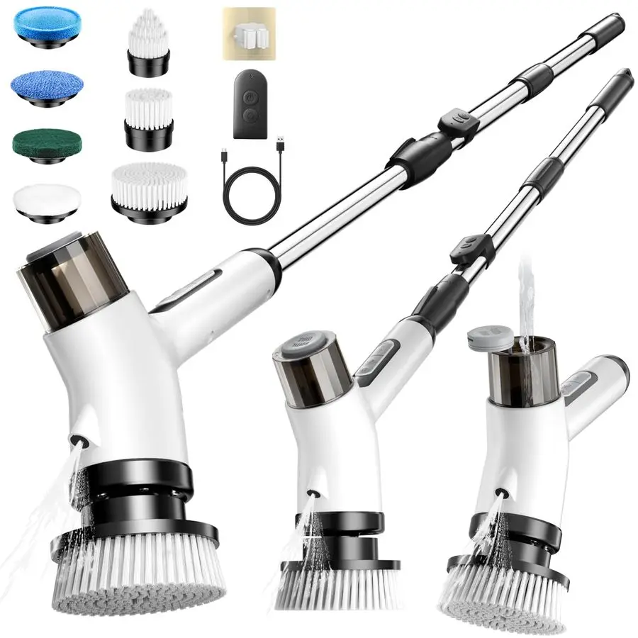Spin Scrubber,Cordless 2 Speeds Shower Scrubber with Foam ampRemote Control,IPX7 Waterproof Adjustable Electric Scrubber for Cle
Spin Scrubber,Cordless 2 Speeds Shower Scrubber with Foam ampRemote Control,IPX7 Waterproof Adjustable Electric Scrubber for Cle