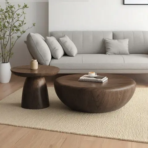 Portable Luxury Coffee Table Modern Wabi Sabi Senior Simple Round Center Tables Itaian Design Coutchtisch Living Room Furniture