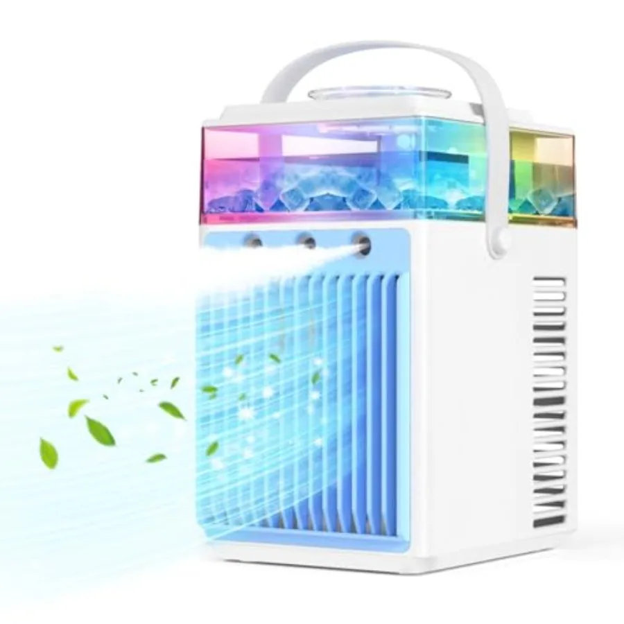 Portable Air Conditioners, 4-IN-1 Evaporative Air Cooler with App Control, 800ml Water Tank, Rechargeable Mini Air Conditioner,
Portable Air Conditioners, 4-IN-1 Evaporative Air Cooler with App Control, 800ml Water Tank, Rechargeable Mini Air Conditioner,