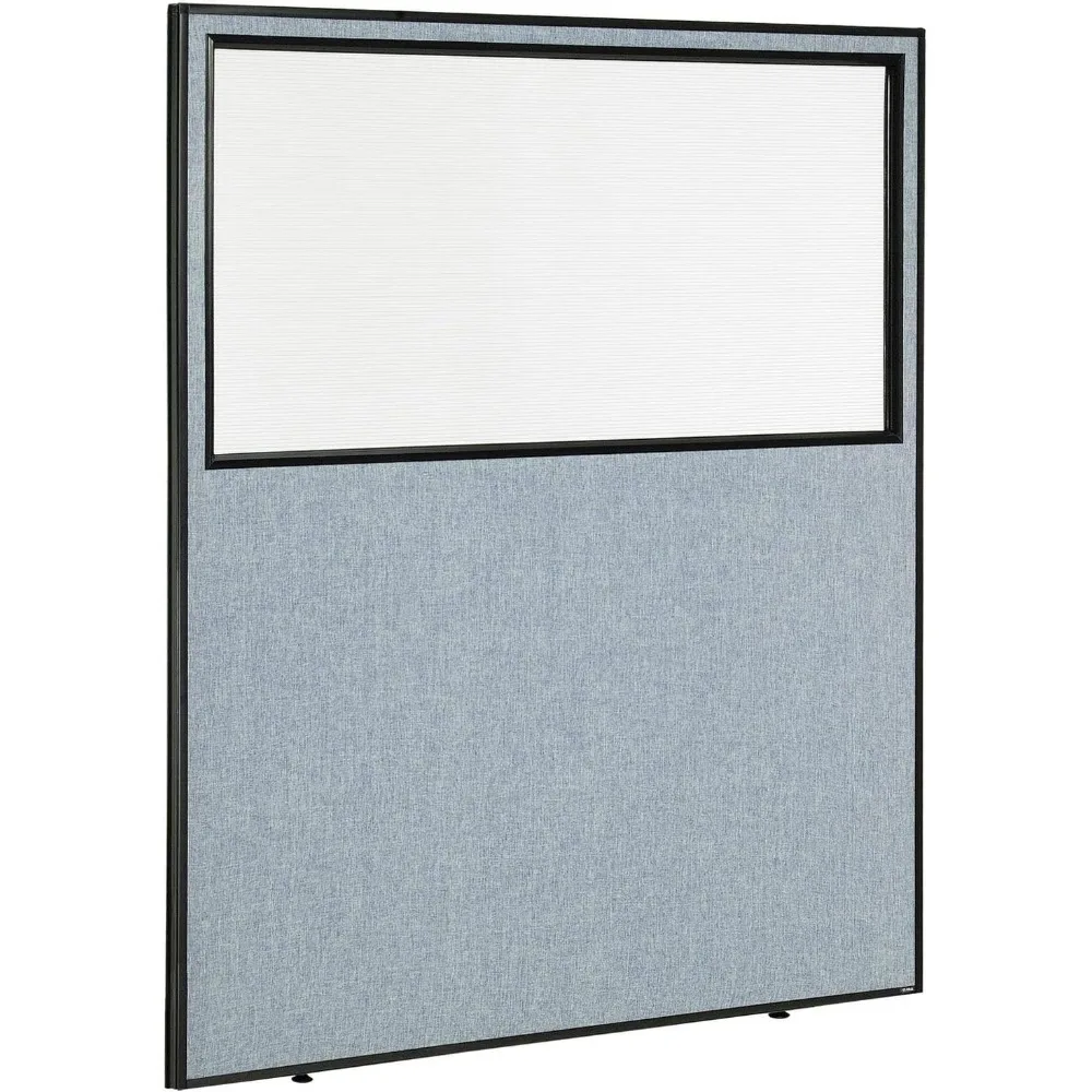 Industrial 60-1/4"W x 72"H Office Partition Panel with Partial Window, Blue
Industrial 60-1/4"W x 72"H Office Partition Panel with Partial Window, Blue