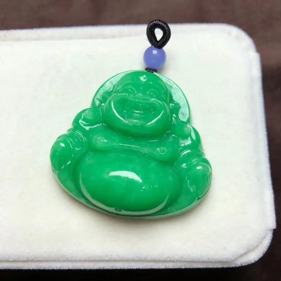 Natural Bashan Full Green Jade Maitreya Buddha Yang Laughing Buddha Pendant
Natural Bashan Full Green Jade Maitreya Buddha Yang Laughing Buddha Pendant