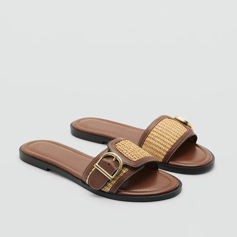 Women's summer slippers 2025 new flat casual sandals round toe color block beach slides women's flip-flops
Women's summer slippers 2025 new flat casual sandals round toe color block beach slides women's flip-flops