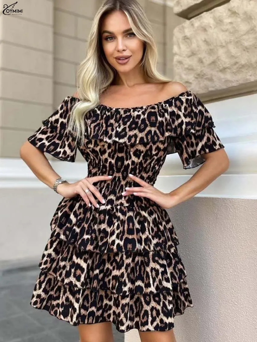 Oymimi Fashion Brown Print Dresses For Woman Elegant Strapless Short Sleeve Dresses Autumn High Waist Cascading Ruffle Dress
Oymimi Fashion Brown Print Dresses For Woman Elegant Strapless Short Sleeve Dresses Autumn High Waist Cascading Ruffle Dress