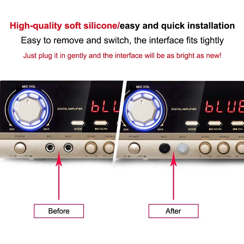5/10 шт., силиконовые резиновые противопыльные заглушки, интерфейсная пылезащитная крышка для 6,35 мм, аудиоразъем для ПК, DVD, разъем для микрофона, аксессуары
5/10 шт., силиконовые резиновые противопыльные заглушки, интерфейсная пылезащитная крышка для 6,35 мм, аудиоразъем для ПК, DVD, разъем для микрофона, аксессуары
