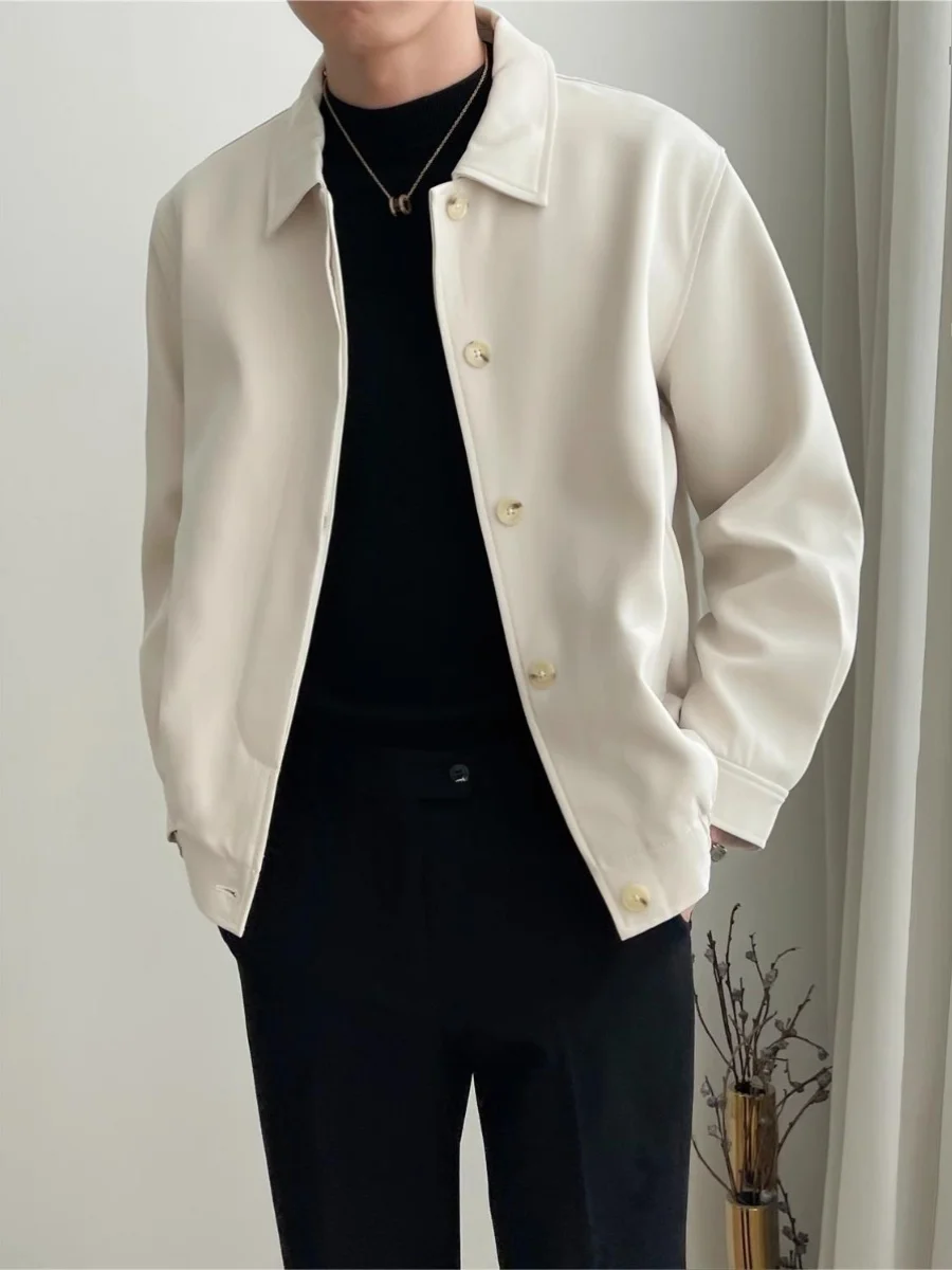 Spring Autumn Men's Casual Versatile Apricot Collar Workwear Jaet Loose Korean Sle Trendy ort Coat Outerwear
Spring Autumn Men's Casual Versatile Apricot Collar Workwear Jaet Loose Korean Sle Trendy ort Coat Outerwear