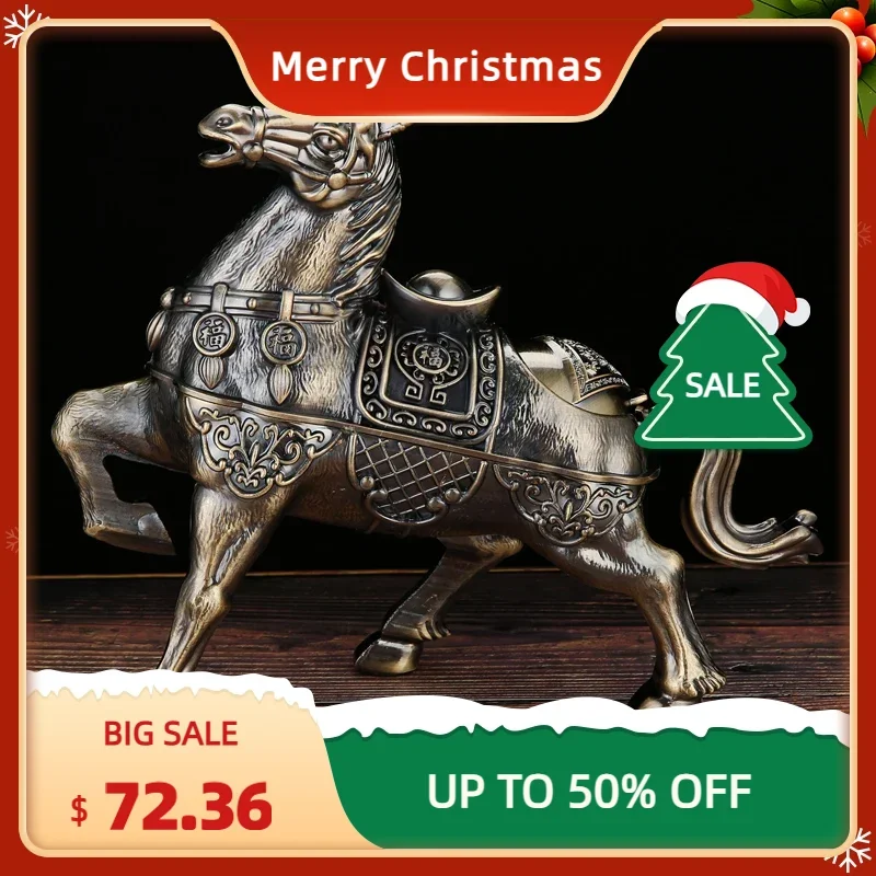 Horse Bronze Ashtray with Cover, Household, Living Room, Creative Personality, Retro, Career, Outdoor
Horse Bronze Ashtray with Cover, Household, Living Room, Creative Personality, Retro, Career, Outdoor