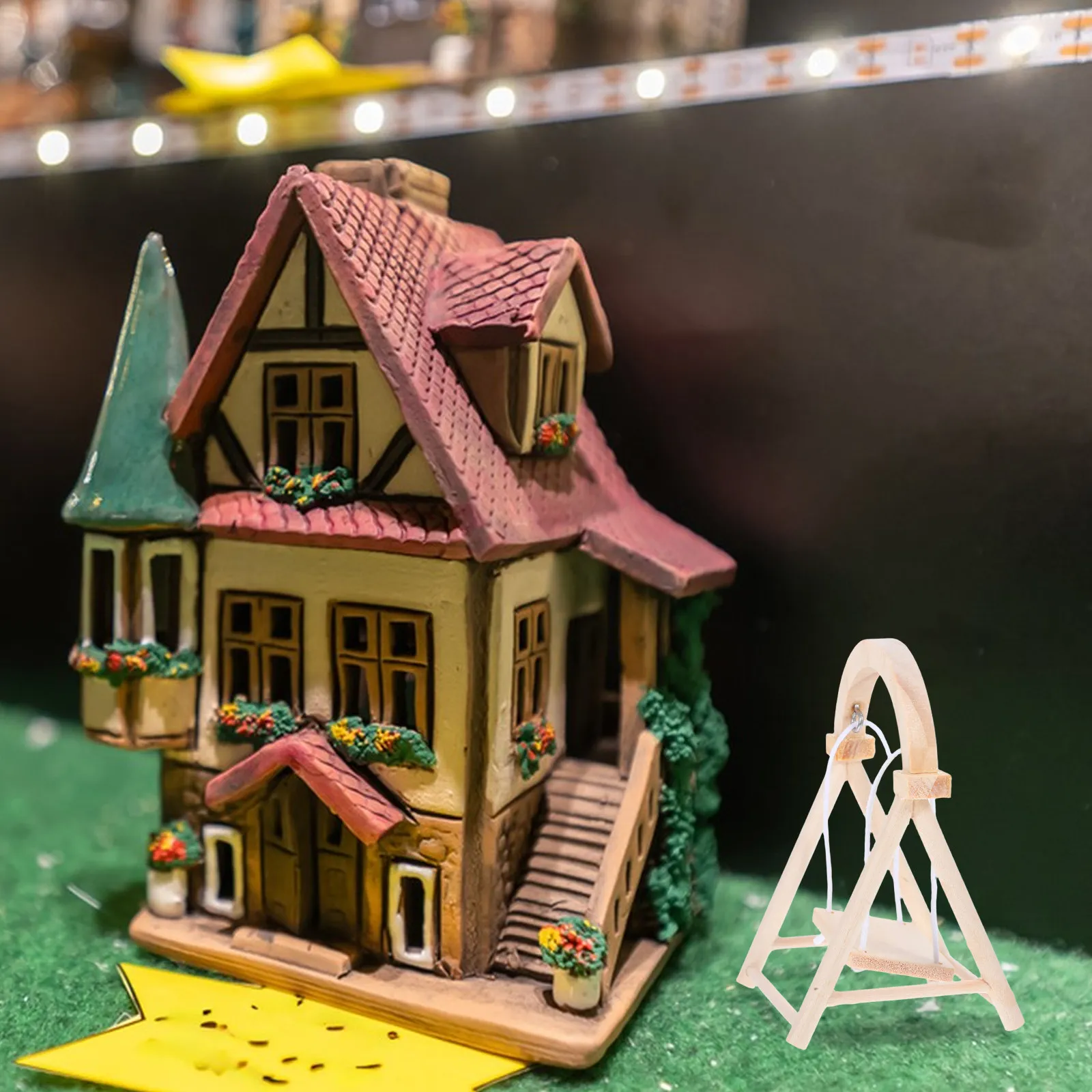 Miniature Wooden Swing Realistic Design Natural Finish for Dollhouse Garden Patio DIY Craft Home Decoration Photography Prop
Miniature Wooden Swing Realistic Design Natural Finish for Dollhouse Garden Patio DIY Craft Home Decoration Photography Prop