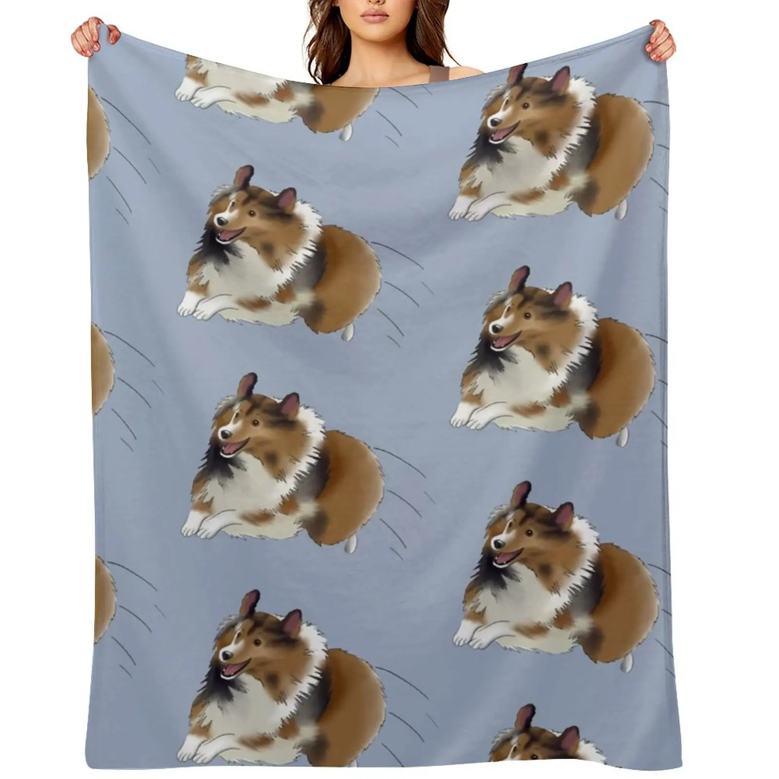 Cute Sheltie Jumpling, Shetland Sheepdog Throw Blanket Decorative Sofa Shaggy Loose Sofa Quilt Blankets
Cute Sheltie Jumpling, Shetland Sheepdog Throw Blanket Decorative Sofa Shaggy Loose Sofa Quilt Blankets