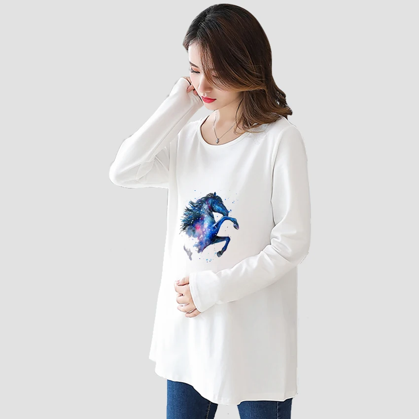 Pregnant T-Shirt Girl Maternity Pregnancy Flattering Long SleeveShirt Mom Horse Printed Customized Women Add Your Design
Pregnant T-Shirt Girl Maternity Pregnancy Flattering Long SleeveShirt Mom Horse Printed Customized Women Add Your Design