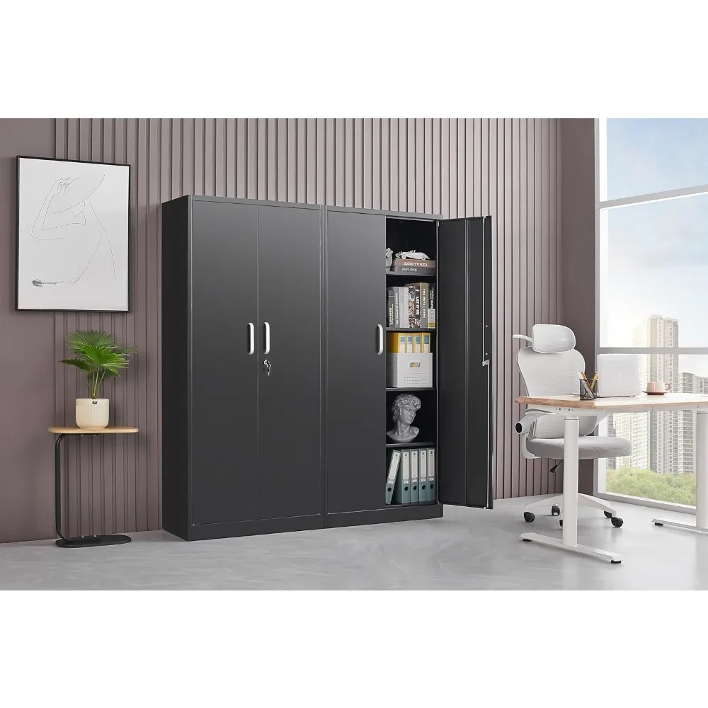 Sheds & Storage Metal Storage Cabinet with Adjustable Shelves Lockable Doors for Garage Kitchen Pantry Black
Sheds & Storage Metal Storage Cabinet with Adjustable Shelves Lockable Doors for Garage Kitchen Pantry Black