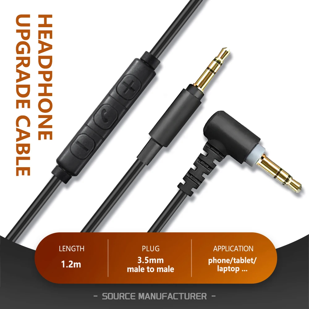 3.5MM Male to Male Headphone Upgrade Line AUX Audio Cable Cord with In-line Control for MDR-1A XB950 1ADAC MSR7 AUX
3.5MM Male to Male Headphone Upgrade Line AUX Audio Cable Cord with In-line Control for MDR-1A XB950 1ADAC MSR7 AUX