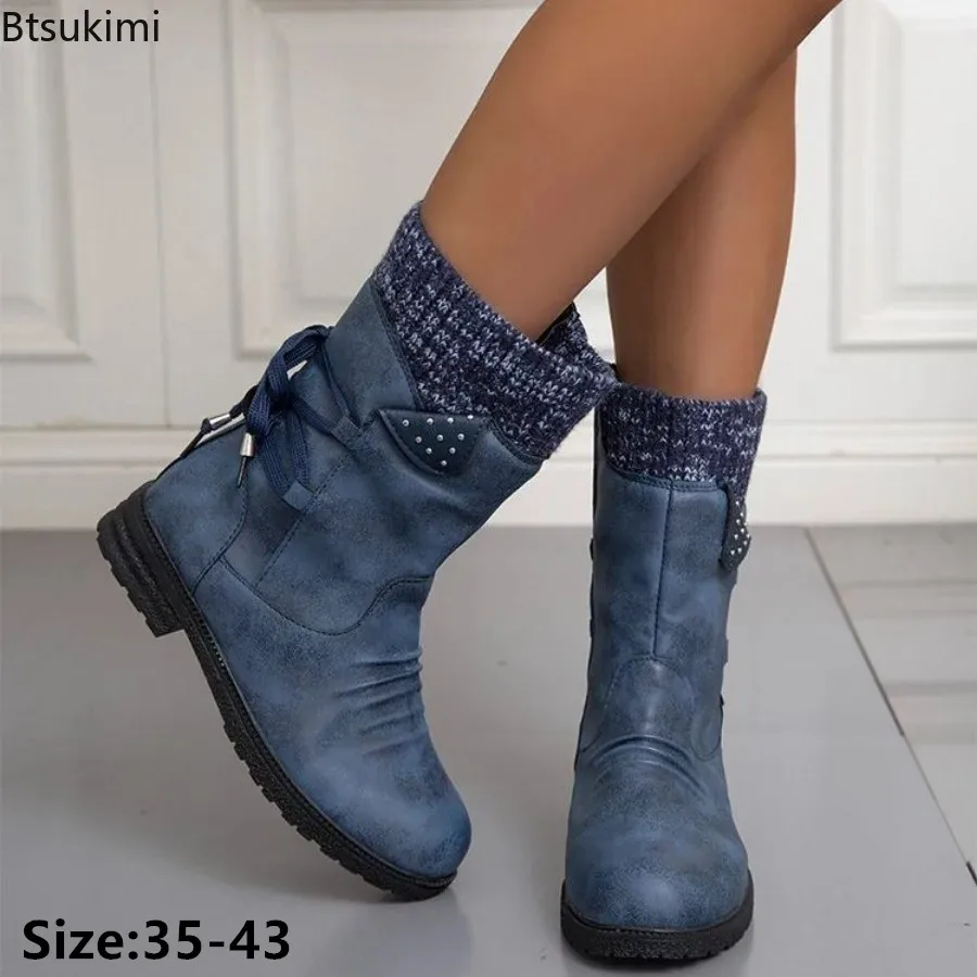 New 2024 Women's Autumn Winter Shoes Side Zip Pleated Female Mid-Calf Boots Square Heel Low Heel Warm Shoes Ladies Warm Boots
New 2024 Women's Autumn Winter Shoes Side Zip Pleated Female Mid-Calf Boots Square Heel Low Heel Warm Shoes Ladies Warm Boots