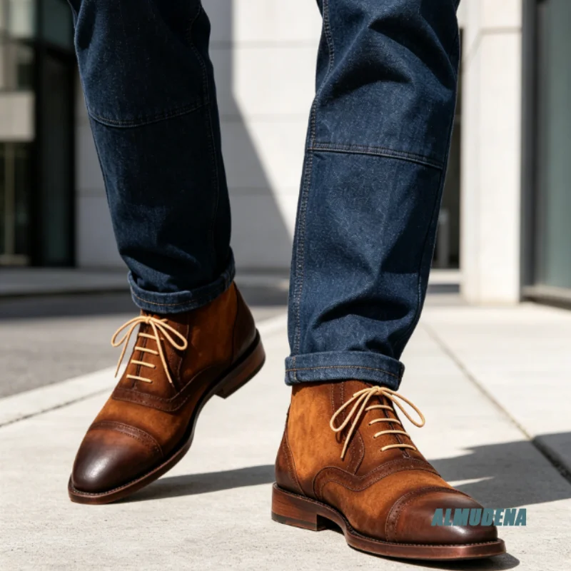 Brown Faux Suede Chukka Boots Men's Fashion Thin Lace Up Outdoor Spring Autumn New Comfortable High Cut Formal Ankle Boots
Brown Faux Suede Chukka Boots Men's Fashion Thin Lace Up Outdoor Spring Autumn New Comfortable High Cut Formal Ankle Boots
