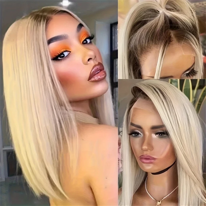 Natural Density Wig Original Factory Cheap Wigs Ombre Light Golden Blonde Highlights Synthetic Lace Front Wig Short Straight Bob
Natural Density Wig Original Factory Cheap Wigs Ombre Light Golden Blonde Highlights Synthetic Lace Front Wig Short Straight Bob