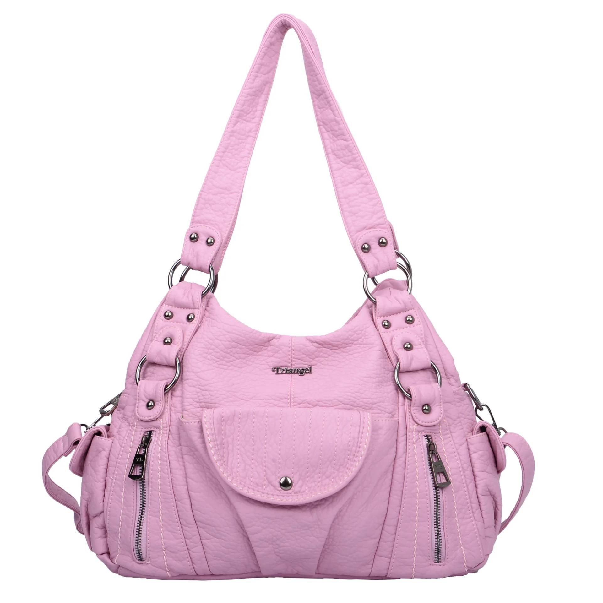 Soft Pink Hobo Shoulder Bag, Multi-Pocket Casual Tote Purse with Detachable Strap, Large Capacity Everyday Handbag for Women
Soft Pink Hobo Shoulder Bag, Multi-Pocket Casual Tote Purse with Detachable Strap, Large Capacity Everyday Handbag for Women
