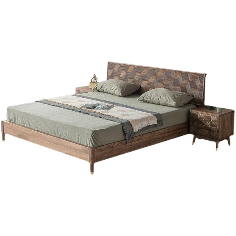 North American black walnut all solid wood bed double 1.8 meters Nordic modern simple master bedroom marriage bed
North American black walnut all solid wood bed double 1.8 meters Nordic modern simple master bedroom marriage bed