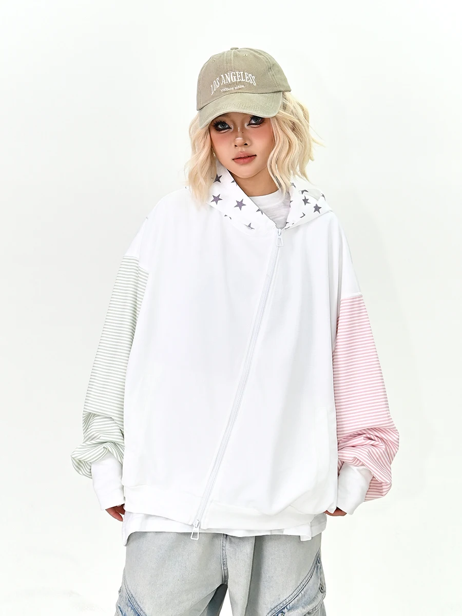 Женский кардиган-свитер на молнии с капюшоном Lazy Girl, свободный крой, весна 2026, новинка, в полоску, со звездами, уличная одежда, верхняя одежда
Женский кардиган-свитер на молнии с капюшоном Lazy Girl, свободный крой, весна 2026, новинка, в полоску, со звездами, уличная одежда, верхняя одежда