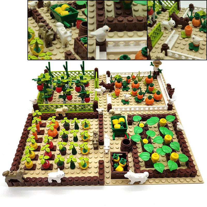 Farm Idyllic Scenery Scenes Kit MOC Assembly Building Blocks Bricks Kit Toys Pineapple Pumpkin Garden With Animal Birds Dogs
Farm Idyllic Scenery Scenes Kit MOC Assembly Building Blocks Bricks Kit Toys Pineapple Pumpkin Garden With Animal Birds Dogs