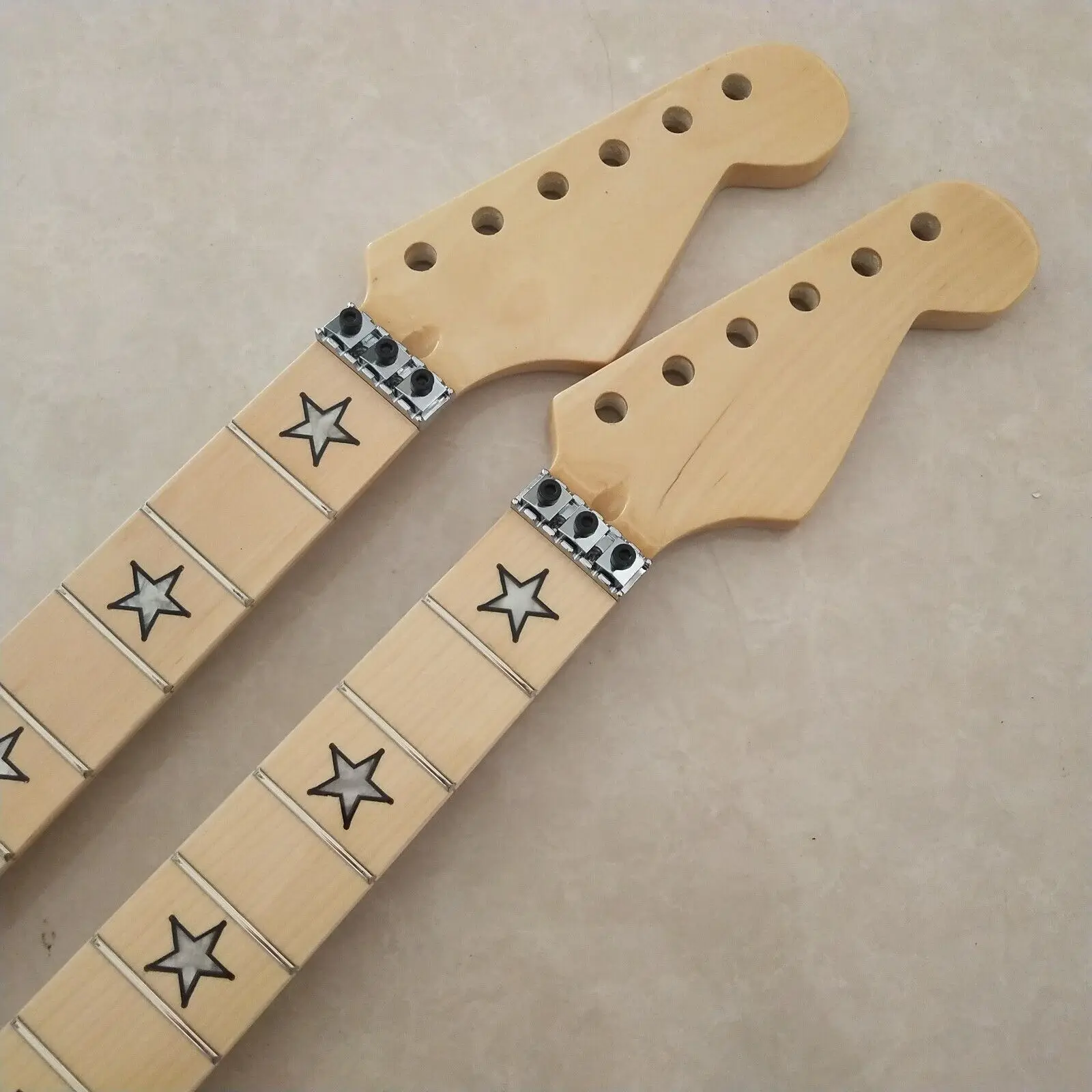 2pcs Maple Guitar Neck parts 22 Fret 25.5" Maple Fretboard Lock Nut Star Inlay
2pcs Maple Guitar Neck parts 22 Fret 25.5" Maple Fretboard Lock Nut Star Inlay